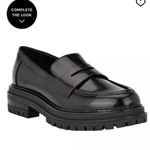 Calvin Klein Glossy Black Women's Loafers